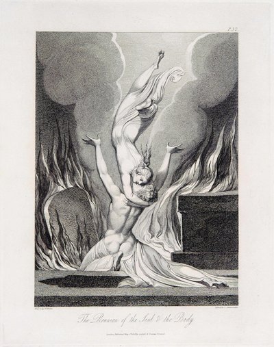Robert Blair, Das Grab, Objekt 13 (Bentley 435-12) Die Wiedervereinigung von Seele und Körper von William Blake